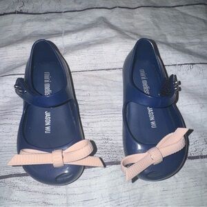Mini Melissa Jason Wu Blue Shoes Pink Bow 6 Baby Toddler